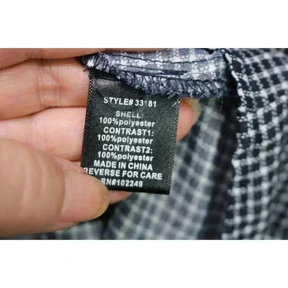 Skies are Blue Long Roll-Tabbed Sleeves-Chiffon Tunic-Size Large - Picture 6 of 11